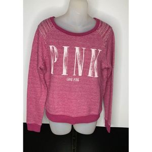𝅺xs Victoria’s Secret Pink retro pullover sweatshirt small mark on back